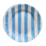 Turquoise striped plate