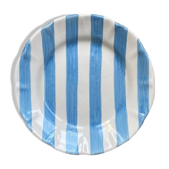 Turquoise striped plate