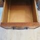 English wooden desk on top of leather