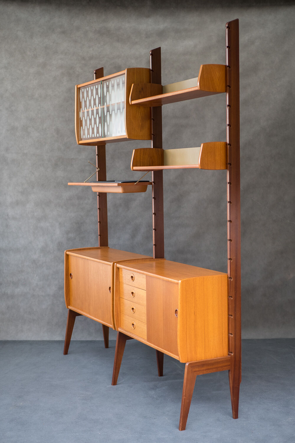 Norwegian teak storage furniture, Ergo model, 2 modules by Blindheim
