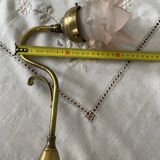 Old bedside lamp flower in art nouveau style glass paste