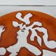 Jean Lurçat 2 enamelled ceramic plates, signed, Sant Vicens edition