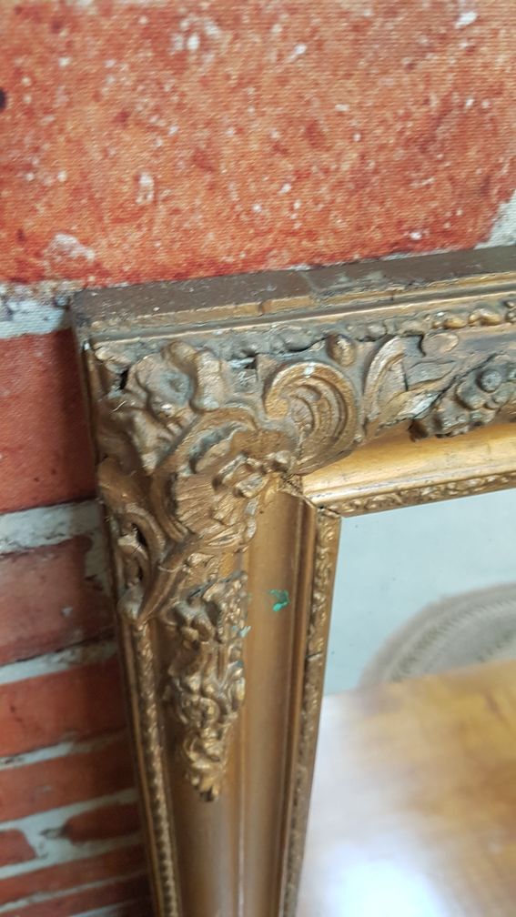 Golden molding mirror