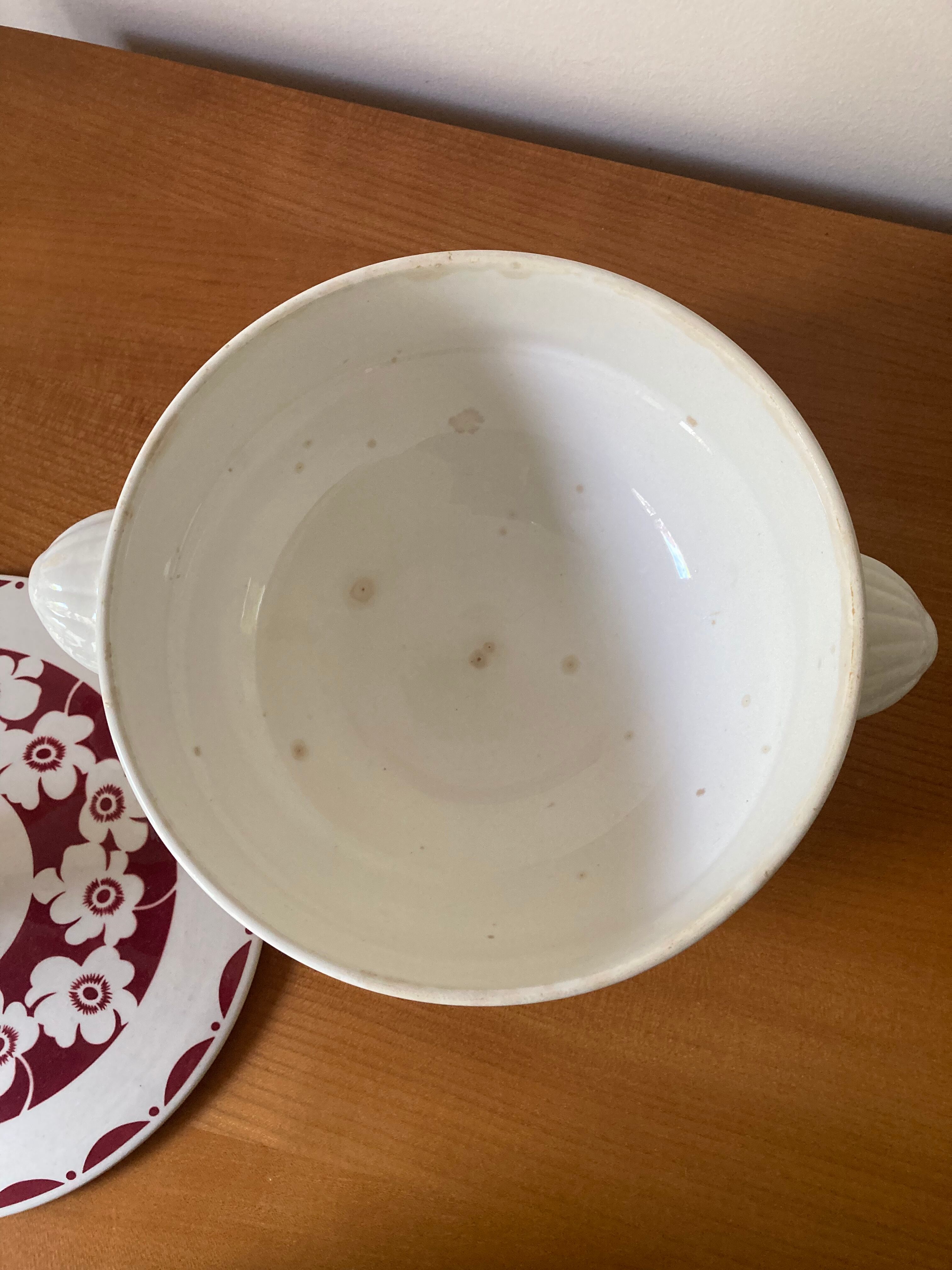 Vintage porcelain soup bowl Digoin Sarreguemines