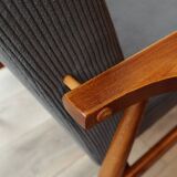 H.Lis vintage graphite corduroy armchair
