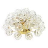 Spectacular Sputnik Ceiling Light with Snowball Glass by Doria, Germany, 1970s