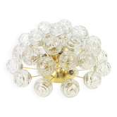 Spectacular Sputnik Ceiling Light with Snowball Glass by Doria, Germany, 1970s