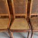 Set of four antique Louis XVI style chairs, wood and cane