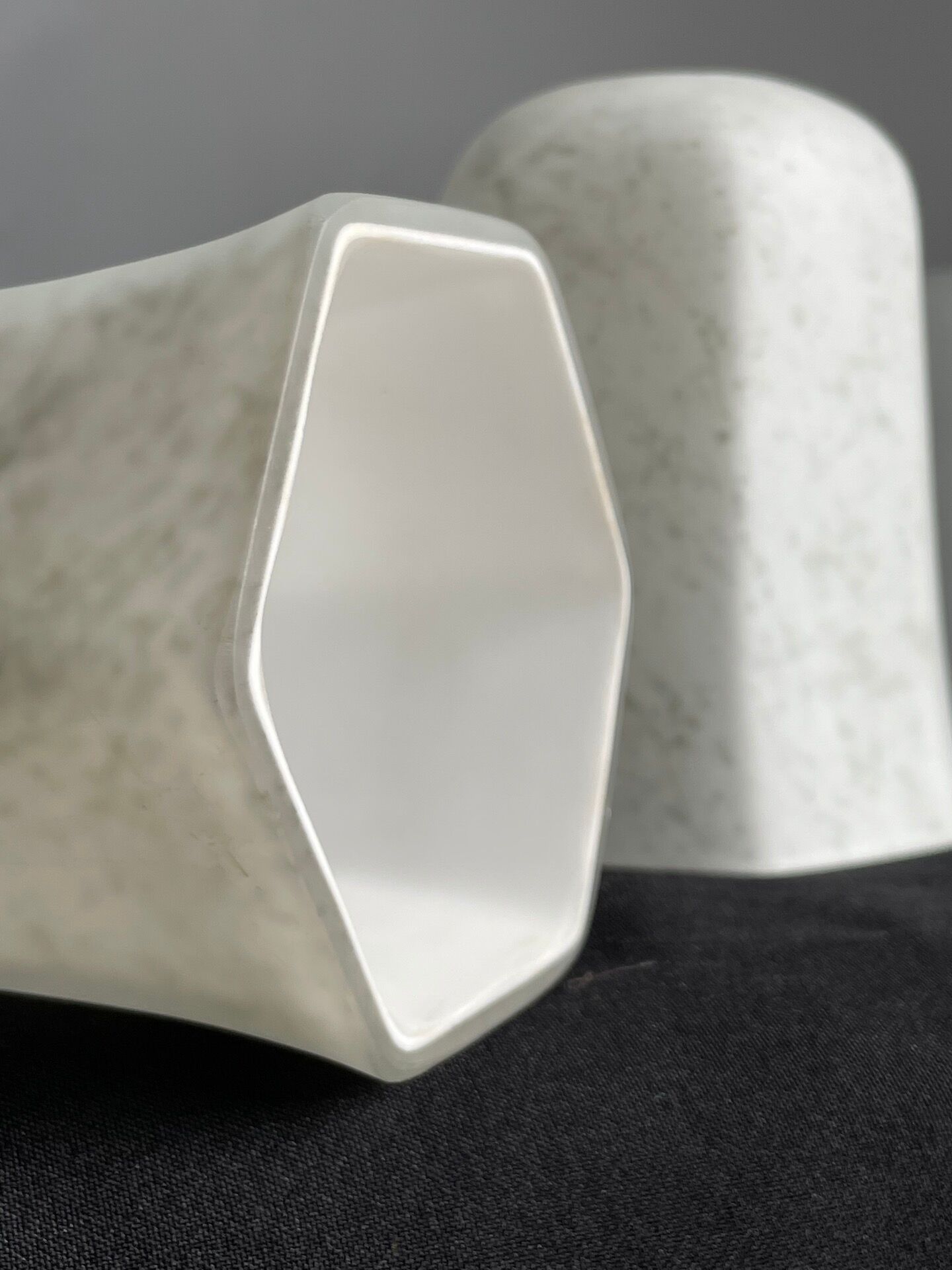 White and grey-green ‘marbled’ pendant light 1920