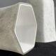 Suspension blanche et ‘marbrée’ gris vert 1920