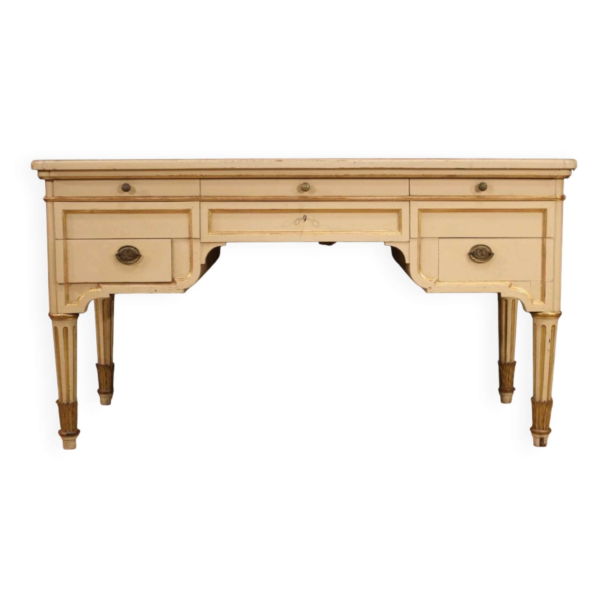 Lacquered and painted Italian desk from the 1930s