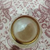 Vintage: small ball vase in natural stone and brass