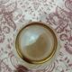 Vintage: small ball vase in natural stone and brass