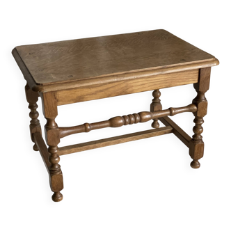 Low stool, thin turned legs with spacer