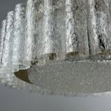 60s 70s chandelier ceiling lamp Doria Leuchten Germany Ice glass design