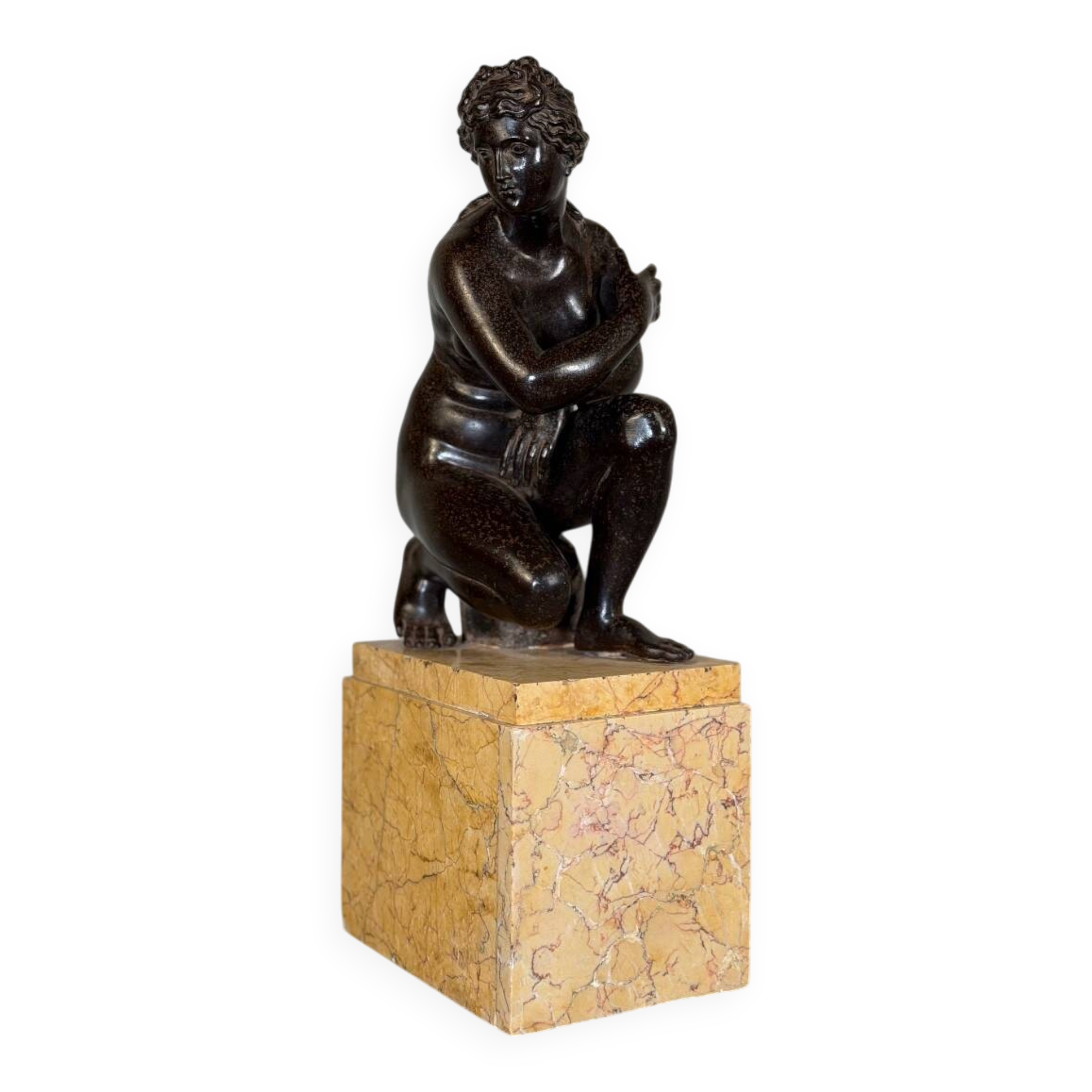Vénus accroupie, fonte d’après la sculpture de Doidalsas de Bithynie, XIXème siècle