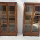 Pair of display cabinets in solid cherry wood from the 19th century.