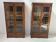 Pair of display cabinets in solid cherry wood from the 19th century.
