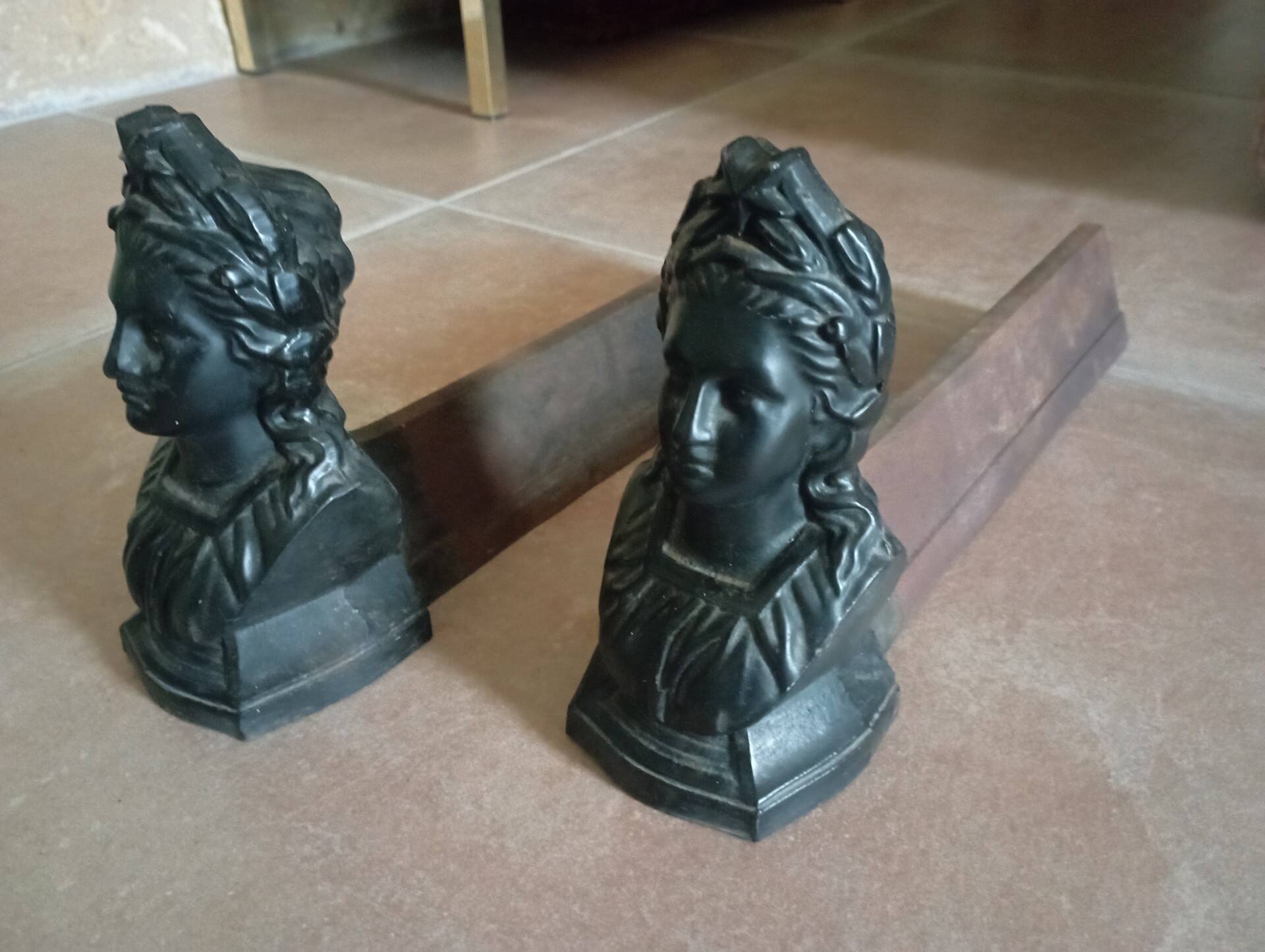 Pair of old andirons