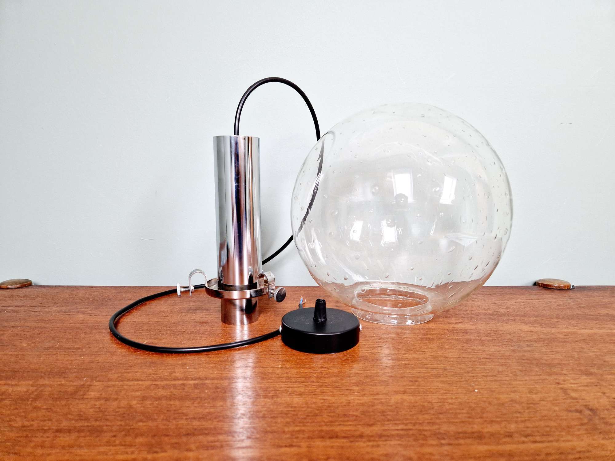 Suspension Space Age in blown bubble glass, 1970s