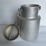 Old aluminum milk jug 1.5 liters
