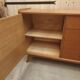 Vintage Scandinavian buffet with tapered legs.
