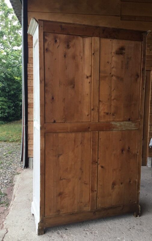 White patinated wardrobe