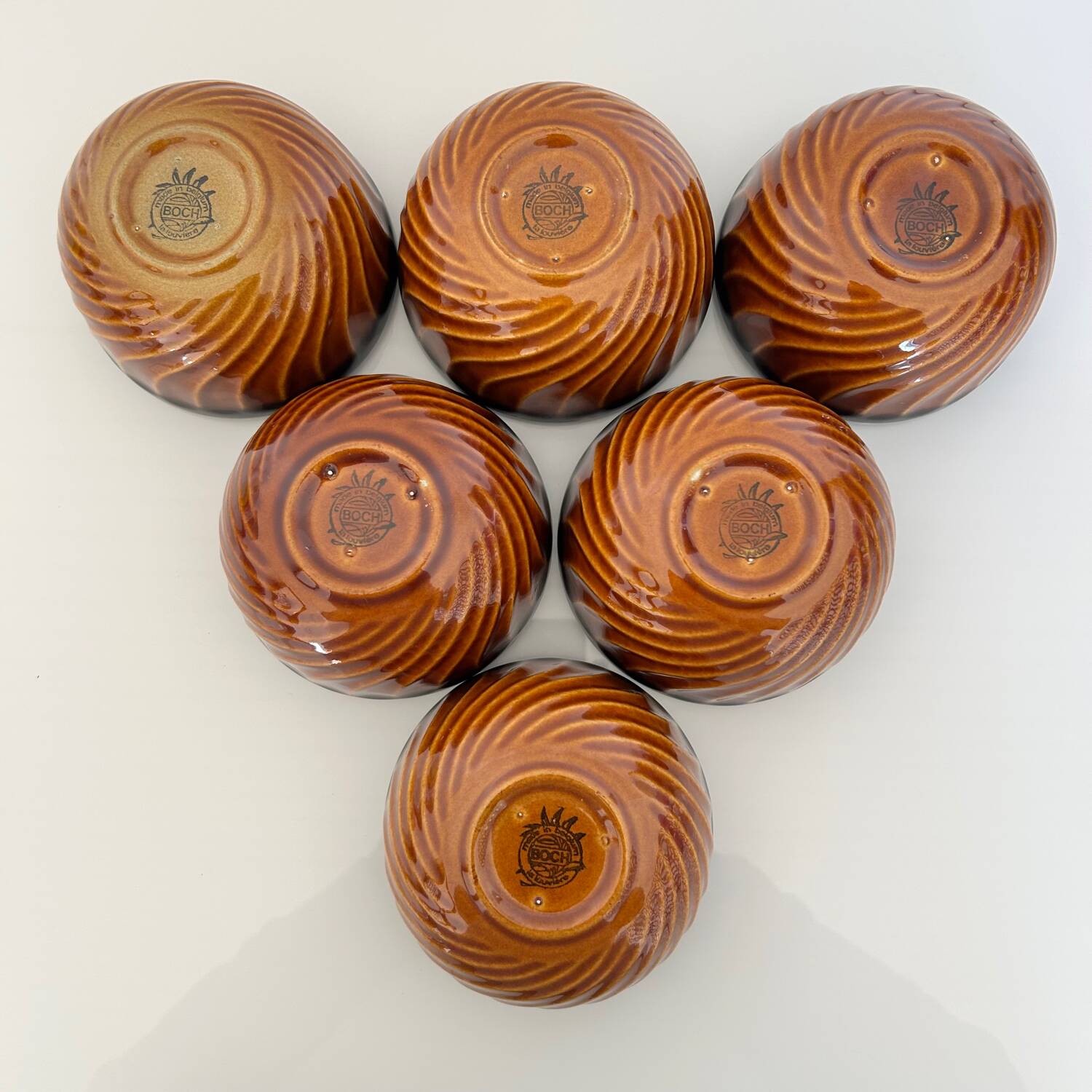 Set of 6 Boch La Louvière bowls