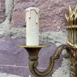 Paire d’appliques flambeau en bronze style empire