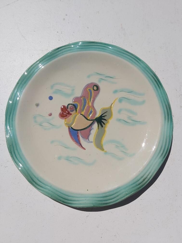 3 plates Cérenne Vallauris Les Pisces