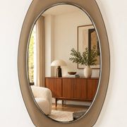 Vintage mirror with smoked glass frame from the 1970s.