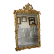 Miroir doré à fronton XIXème
