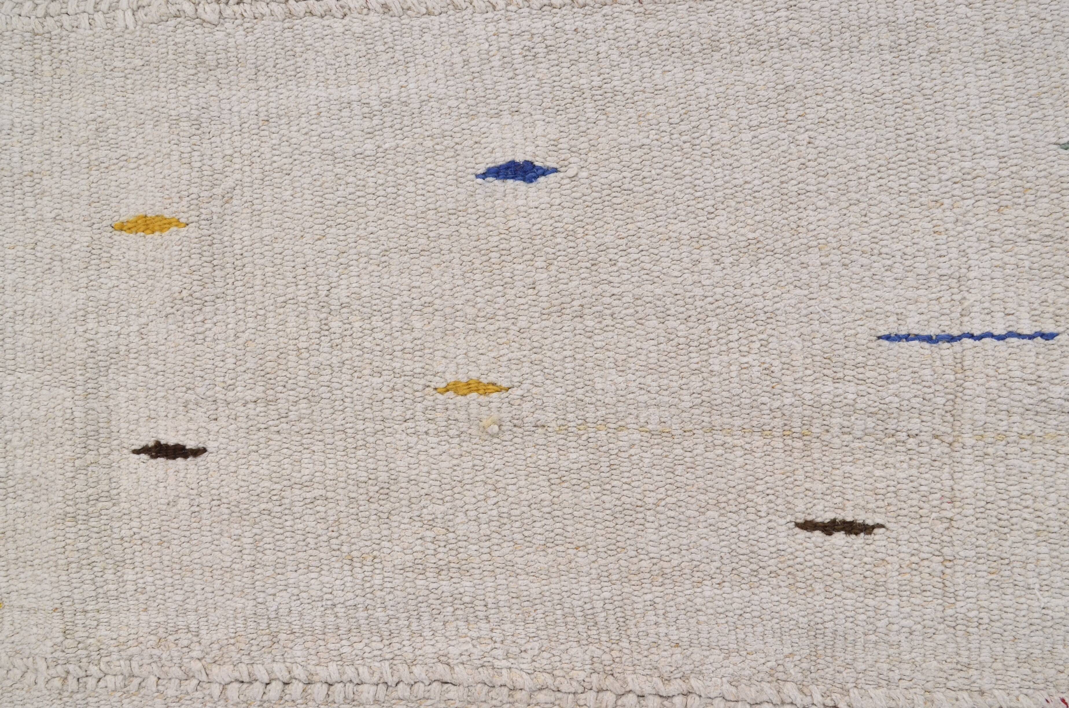 Anatolian Decorative Tribal Hemp Kilim Rug  sku 3652