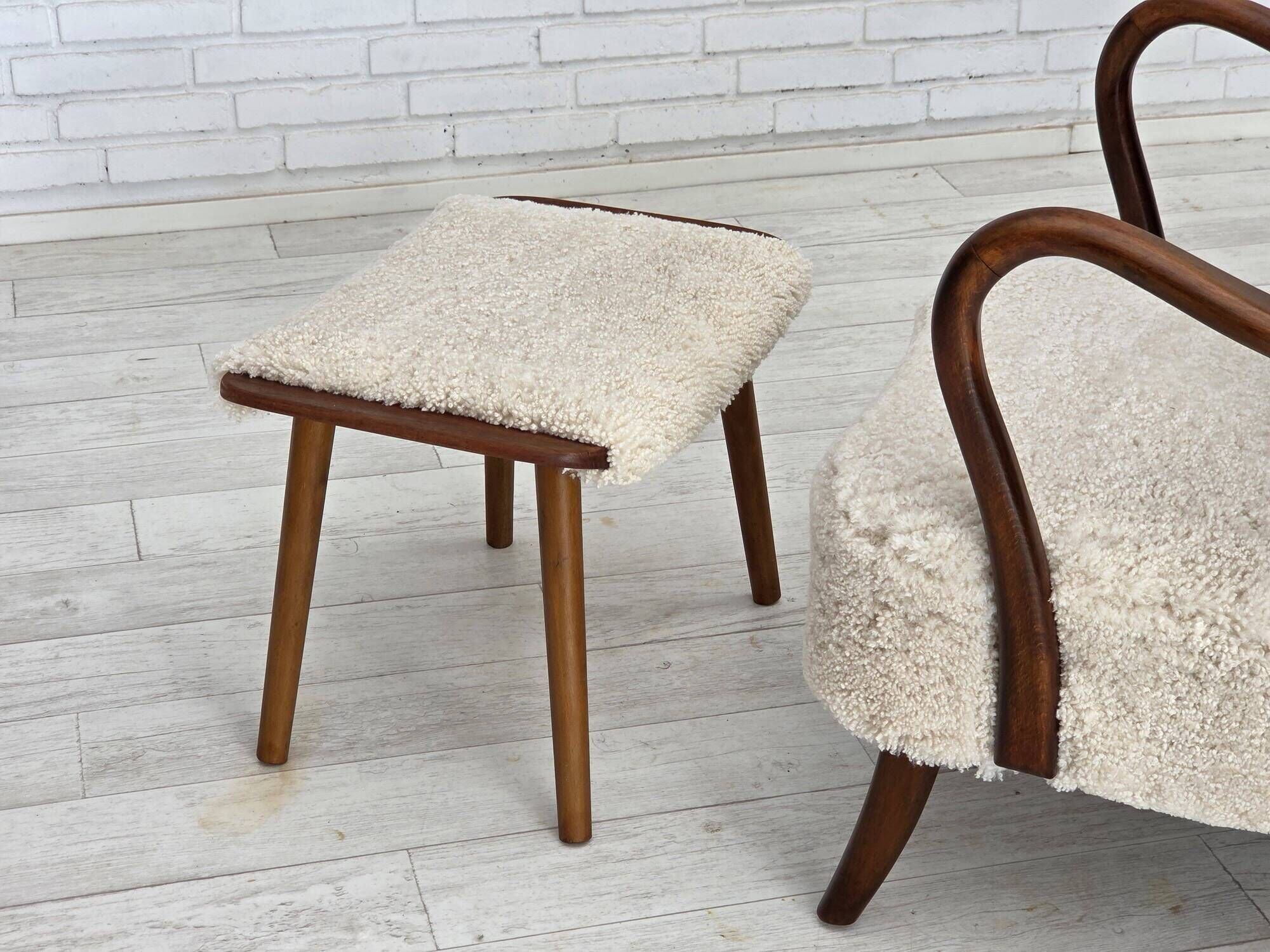 1960s, Danish design by A. Christensen for Slagelse Møbelværk, sheepskin.