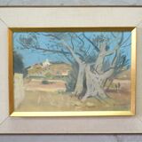 Ove Olson ( 1903-1975 ), Swedish Modern Painting, 1974, Oil on Canvas, Framed.