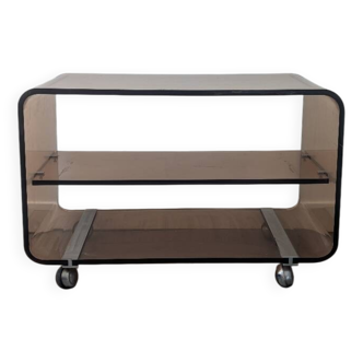 Table basse en plexiglas fumé