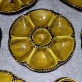 Authentic old vintage oyster set signed Gien France