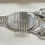 Lobster Platter and SIX Lobster Forks. Lobster Serving Set.