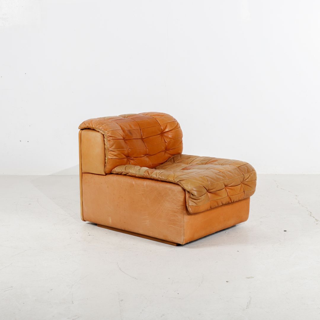 Pair of modular armchairs model DS11 by De Sede 1970