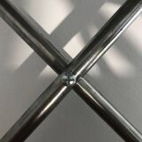 Pair of chrome metal folding chairs