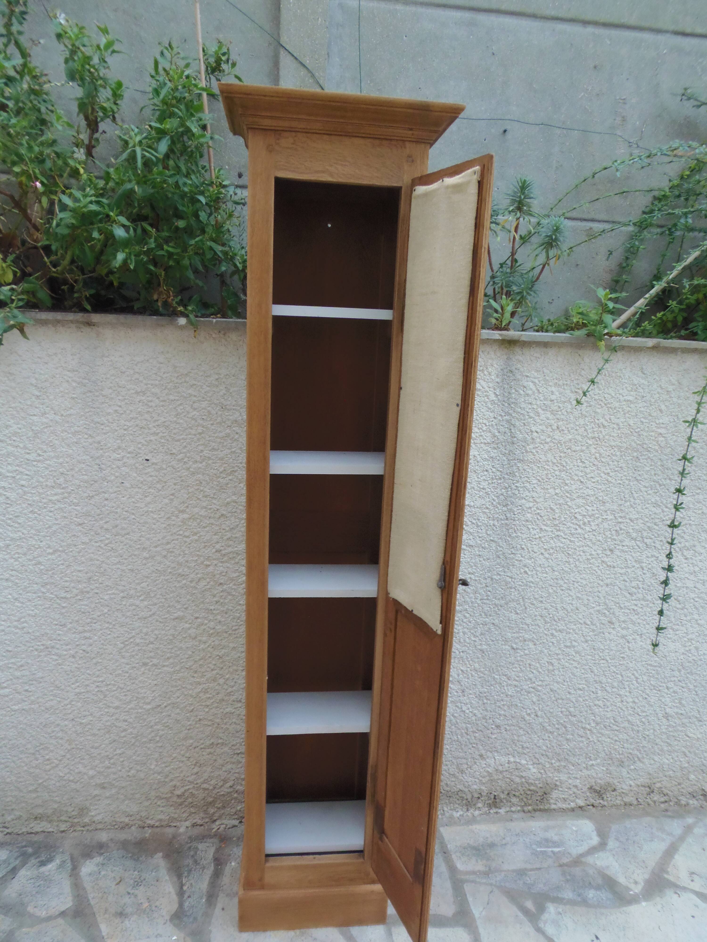 Small oak wardrobe with waxed finish