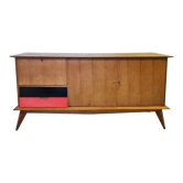 Enfilade bois, compass feet, vintage, 50s