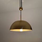 Breathtaking Brass Pendant Lamp with Counterweight by Florian Schulz