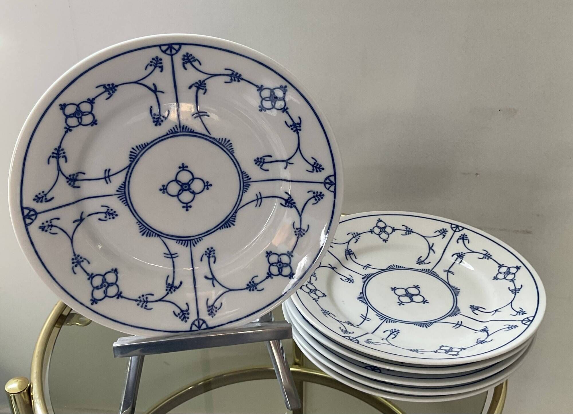 Set of 6 vintage porcelain dessert plates Germany