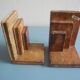 paire serre livres albâtre déco vintage alabaster bookends
