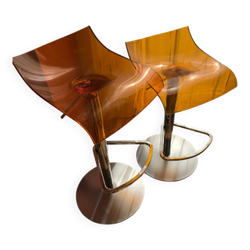 Paire de tabourets de bar "pam crystal" - design dondoli & pocci