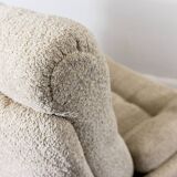 Paire de fauteuils lounge personnalisables Space Age Atlantis en boucle beige 1970'