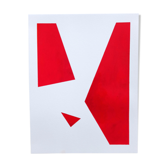 Peinture minimaliste rouge