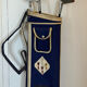 Golf bag filled with 5 vintage clubs