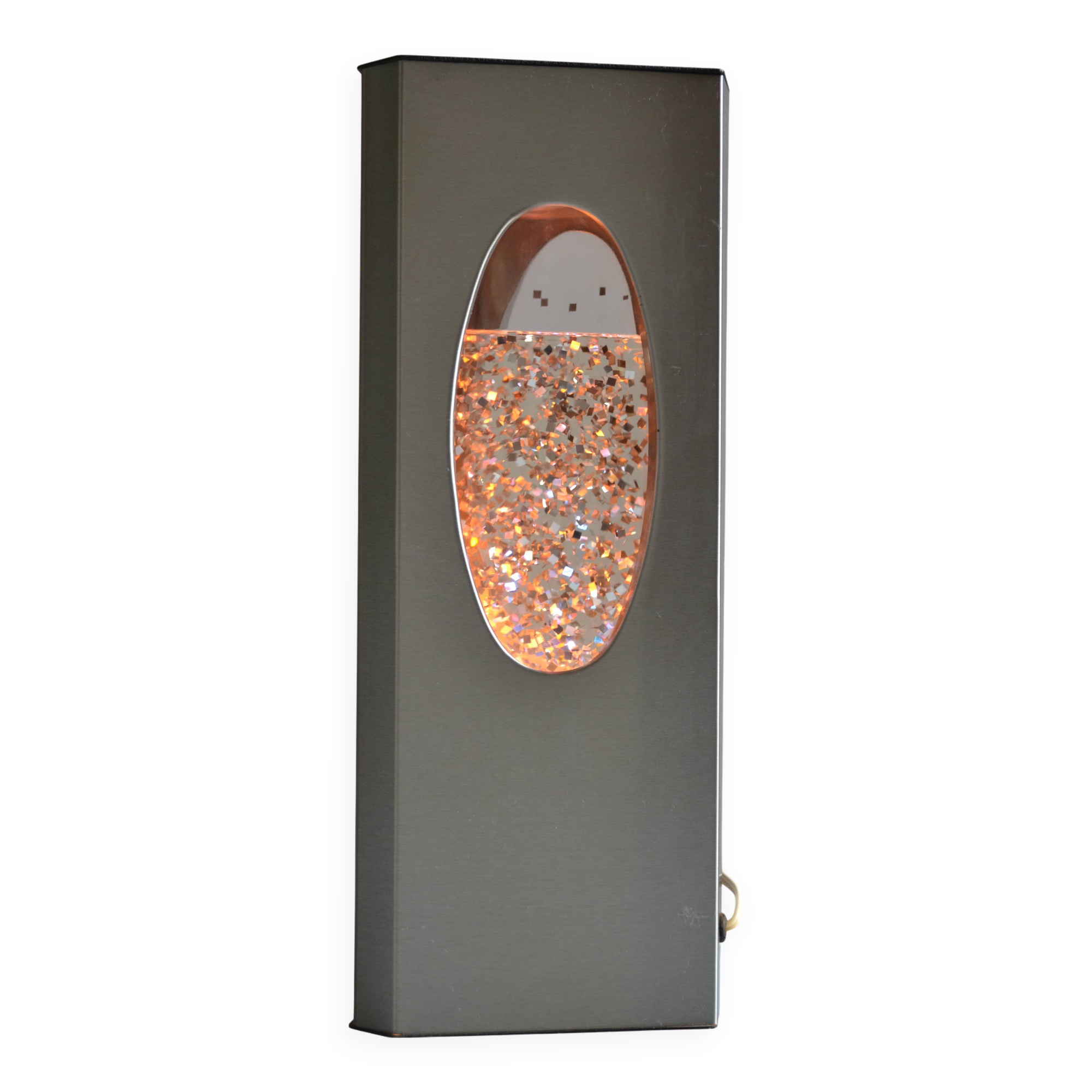 Vintage Space Age Psychedelic 70s 1970s Glitter Lamp